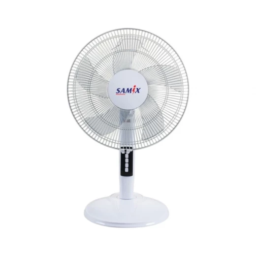 مروحة طاولة 16 بوصة SK-TF-1603A 5 شفرات، 3 سرعات قابلة للتعديل، مؤقت 60 دقيقة، تصميم مدمج وأداء تبريد قوي من ساميكس