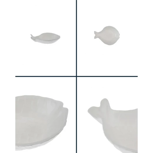 طبق تقديم مدام كوكو بيسون – الحجم الصغير 16 × 8 × 2.5 سم – طبق تقديم جذاب على شكل سمكة - مدام كوكو - Image 7