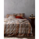 طقم غطاء لحاف مزدوج مدام كوكو جوستاف – قماش الفلانيل 200×220 + 2×(50×70) + 240×260 سم – طقم شتوي دافئ وناعم للسرير - مدام كوكو