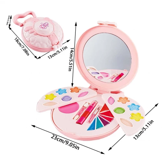 Kids' Makeup Set with Mirror Portable & Safe Beauty Box for Creative Play Kids' Makeup Set with Mirror Portable & Safe Beauty Box for Creative Play
