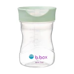 b.box Toddler Training Cup, BPA-Free Transition Cup for Babies & Toddlers, Drinking Rim with Water Window, No Spout or Straw, 12+ Months, Interchangeable Lid System Sage color - B.Box