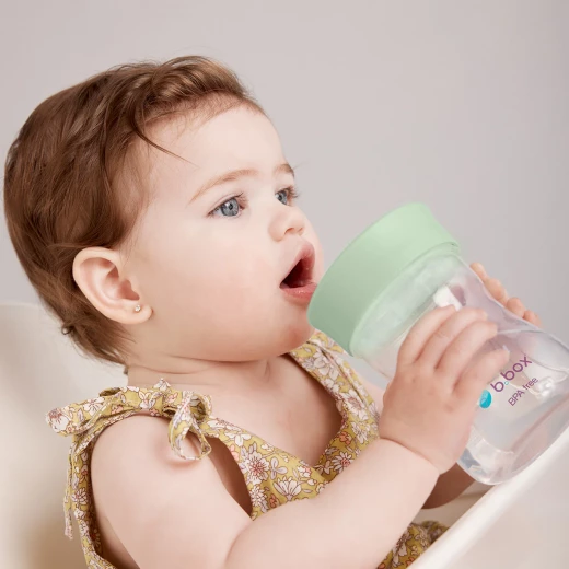 b.box Toddler Training Cup, BPA-Free Transition Cup for Babies & Toddlers, Drinking Rim with Water Window, No Spout or Straw, 12+ Months, Interchangeable Lid System Sage color - B.Box - Image 5