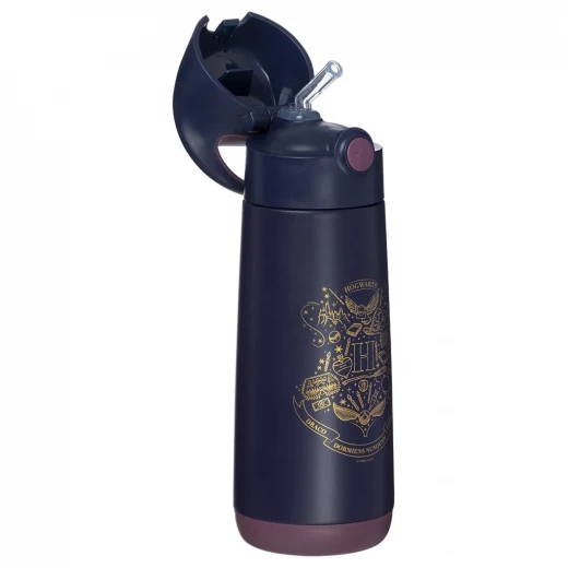 b.box Harry Potter Insulated Thermos Bottle, 500ml Stainless Steel Kids Water Bottle, Push-Button Lid, Silicone Straw, Carry Handle, Cold for 15h / Warm for 8h, BPA-Free - B.Box - Image 3
