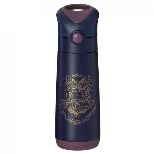 b.box Harry Potter Insulated Thermos Bottle, 500ml Stainless Steel Kids Water Bottle, Push-Button Lid, Silicone Straw, Carry Handle, Cold for 15h / Warm for 8h, BPA-Free b.box Harry Potter Insulated Thermos Bottle, 500ml Stainless Steel Kids Water Bottle, Push-Button Lid, Silicone Straw, Carry Handle, Cold for 15h / Warm for 8h, BPA-Free