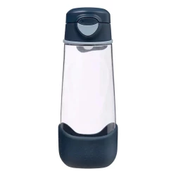 b.box 600mL Sport Spout Kids Water Bottle for School, Sports, Travel, Daycare. Leakproof, Spill Proof, Dishwasher Safe Easy Grip Triangle Shape, Durable Tritan Material BPA Free Midnight