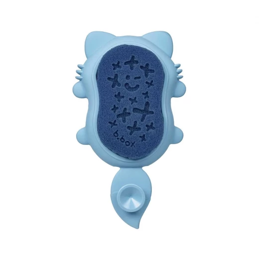 b.box Baby Bath Brush + Sponge, Soft Silicone Cradle Cap Brush & Replaceable Sponge, Fox Design, Gentle Scalp Exfoliator for Newborns, BPA-Free, Dishwasher Safe - B.Box - Image 8