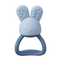 b.box Chill + Fill Refillable Teether, Blush, Soothing Baby Teether with Textured Silicone & Fillable Cooling Chamber, Safe Relief for Teething Gums, BPA-Free, Dishwasher Safe, 3m+ lullaby blue