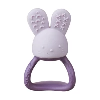 b.box Chill + Fill Refillable Teether, Blush, Soothing Baby Teether with Textured Silicone & Fillable Cooling Chamber, Safe Relief for Teething Gums, BPA-Free, Dishwasher Safe, 3m+ peony