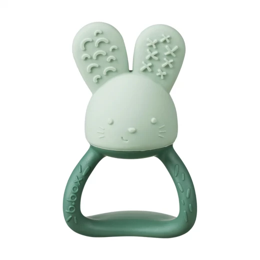 b.box Chill + Fill Refillable Teether, Blush, Soothing Baby Teether with Textured Silicone & Fillable Cooling Chamber, Safe Relief for Teething Gums, BPA-Free, Dishwasher Safe, 3m+ Sage