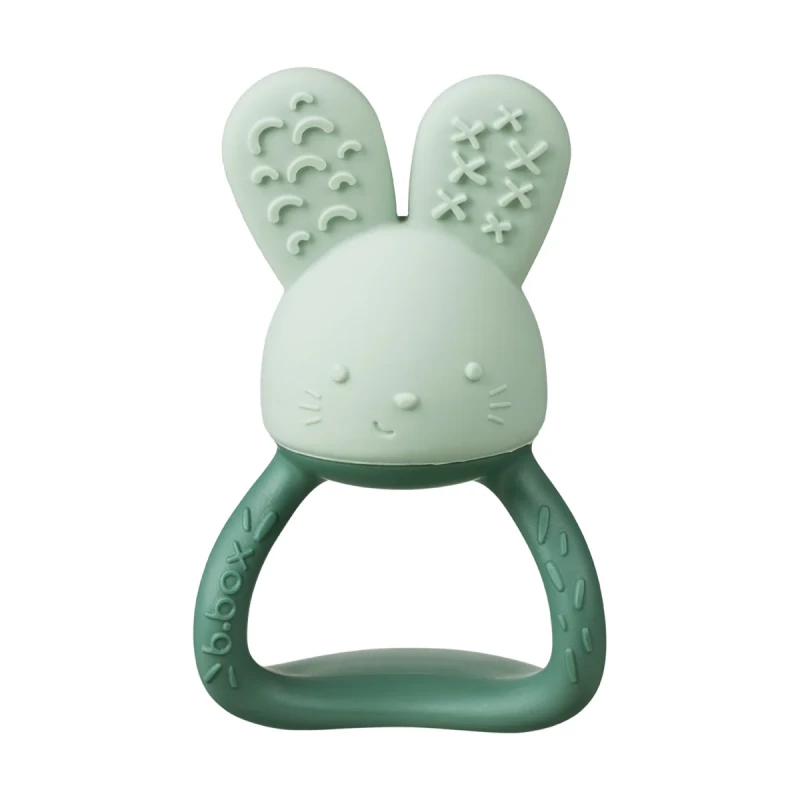 b.box Chill + Fill Refillable Teether, Blush, Soothing Baby Teether with Textured Silicone & Fillable Cooling Chamber, Safe Relief for Teething Gums, BPA-Free, Dishwasher Safe, 3m+ Sage - B.Box