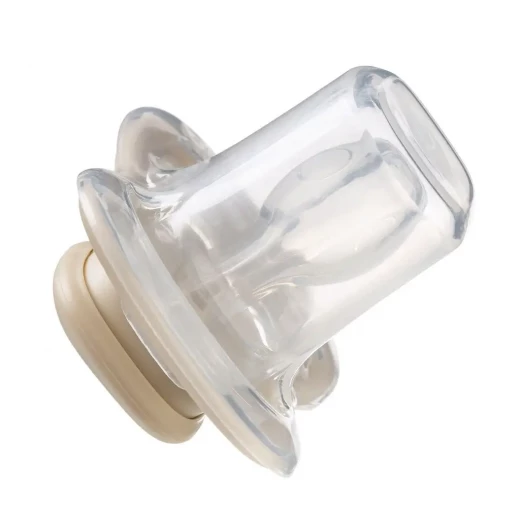 b.box Silicone Pacifiers 6m+, 2-Pack Blush/latte, Orthodontic, Symmetrical Shape, BPA-Free with Protective Cover - B.Box - Image 3