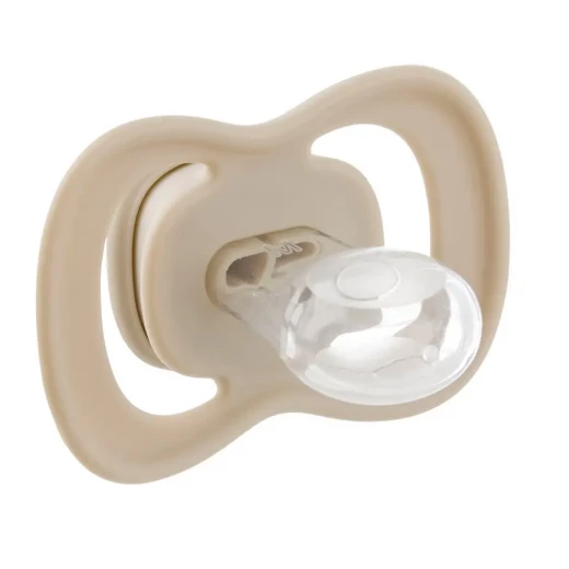 b.box Silicone Pacifiers 6m+, 2-Pack Blush/latte, Orthodontic, Symmetrical Shape, BPA-Free with Protective Cover - B.Box - Image 2