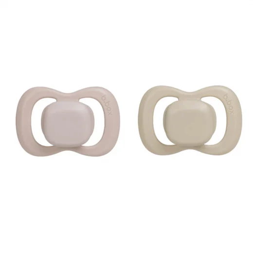 b.box Silicone Pacifiers 6m+, 2-Pack Blush/latte, Orthodontic, Symmetrical Shape, BPA-Free with Protective Cover - B.Box - Image 17