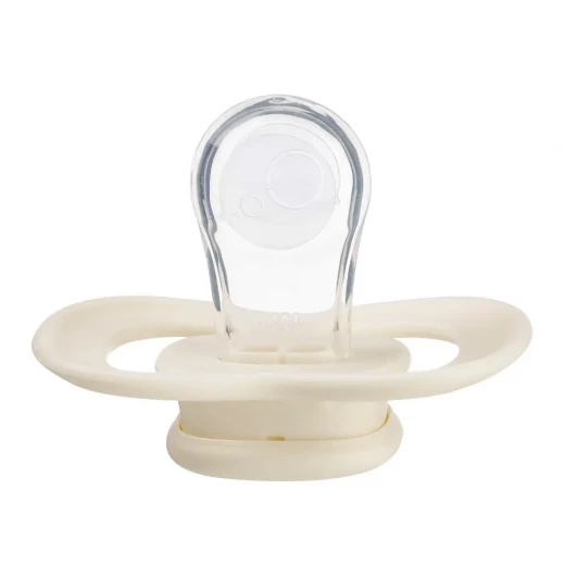 b.box Silicone Pacifiers 6m+, 2-Pack Sage/Vanilla, Orthodontic, Symmetrical Shape, BPA-Free with Protective Cover - B.Box - Image 3
