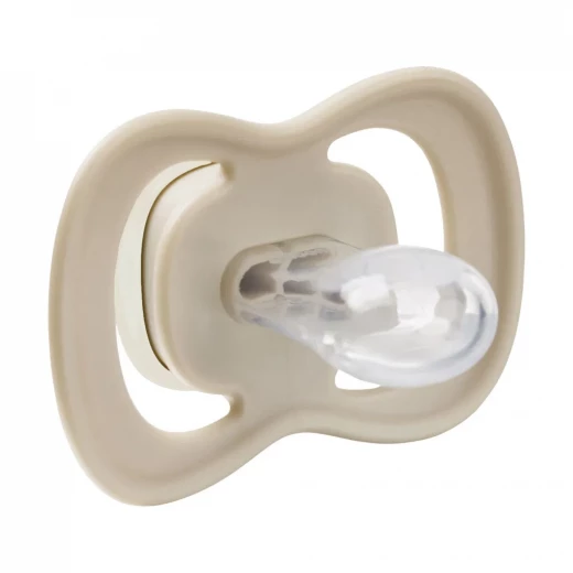 b.box Pacifier Silicone 2 Twin Pack, Blush/Latte | Soft Orthodontic Soother for Newborns | Lightweight & Durable Design | 0m+ - B.Box - Image 4