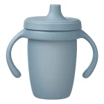 كوب شرب سيليكون للأطفال, بمقبض مريح وسهل الإمساك، فوهة ناعمة بزاوية، غطاء مدمج, خالٍ من BPA والفثالات وPVC كوب تدريبي مقاوم للانسكاب لون المحيط من بي بوكس - بي بوكس