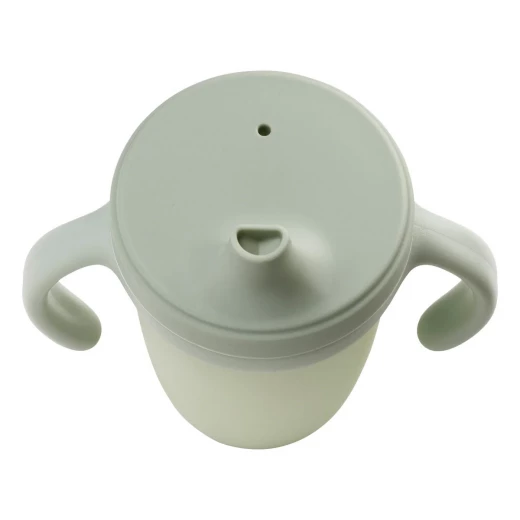 b.box Silicone Spout Cup for Babies, Easy-Grip Handles, Soft Angled Spout, Built-In Cover, BPA-Free, Interchangeable Base & Lid, Spill-Resistant Training Cup Sage - B.Box - Image 12