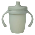 b.box Silicone Spout Cup for Babies, Easy-Grip Handles, Soft Angled Spout, Built-In Cover, BPA-Free, Interchangeable Base & Lid, Spill-Resistant Training Cup Sage - B.Box
