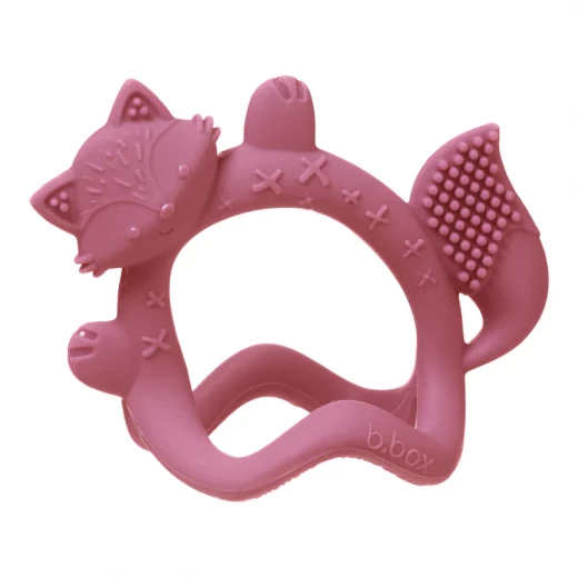 b.box Wrist Teether (Blush), Food-Grade Silicone Baby Teething Bracelet, Multi-Texture, Lightweight, Easy-Grip, Soothes Gums, Dishwasher & Steriliser Safe - B.Box - Image 2