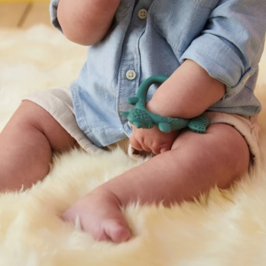 b.box Wrist Teether (Sage), Food-Grade Silicone Baby Teething Bracelet, Multi-Texture, Lightweight, Easy-Grip, Soothes Gums, Dishwasher & Steriliser Safe - B.Box - Image 2