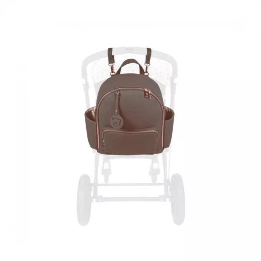 Pasito a Pasito Diaper Bags – London Coffee Rucksack (LD) Elegant and Functional Backpack for Stylish Moms - Pasito a Pasito - Image 2