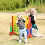 منتج أطفال مميز - Giant 4-in-a-Row Game, Jumbo Outdoor Connect 4 Strategy Game, Large Plastic Board for Family Fun and Kids’ Learning - كراونا