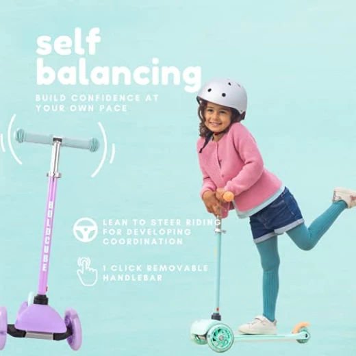 Bold Cube Pastel Coloured 3 Wheel Tri Scooter  Ultra Lightweight 1.8kg Ages 2 - 6 Years Old - Bold cube - Image 6