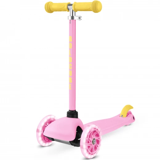 BoldCube Teeny 3-Wheel Scooter – Pink  Lightweight Kids Scooter for Toddlers