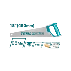 Total Hand Saw 450mm (18 inch), Sharp High-Quality Blade with Precision Teeth, Ergonomic Handle for Comfortable Grip, Durable & Versatile Cutting Tool