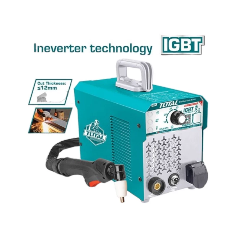 Total TCUT401 Inverter Plasma Cutter, 40AMP Output, Cuts Up to 20mm Thick Metals, Portable, Precise & User-Friendly - Total