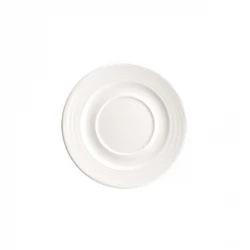 Bonna Elegant Loop White Porcelain Saucer ,Modern Design, 17cm Diameter