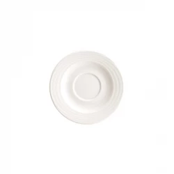 Bonna Loop Coffee Saucer  Elegant White Porcelain 12cm for a Refined and Stylish Coffee Presentation