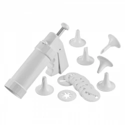 WMF Biscuit Maker Set ,  Size 20 × 5.5 cm ,17 Pieces , Includes 10 Shapes & 7 Nozzles