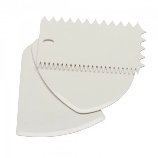 WMF Scraper Set 3 Pieces Cake Decorator with Coarse & Fine Teeth + 2 Dough Scrapers – Dishwasher Safe WMF Scraper Set 3 Pieces Cake Decorator with Coarse & Fine Teeth + 2 Dough Scrapers – Dishwasher Safe