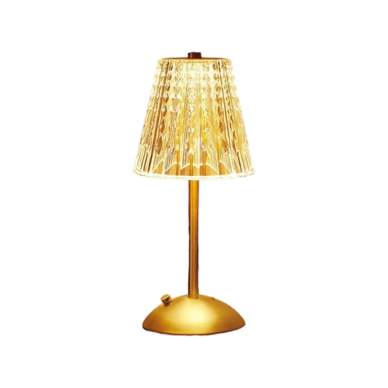 مصباح كريستالي قابل للشحن باللمس, مصباح LED محمول بإضاءة قابلة للتعتيم وتصميم أنيق ببطارية مدمجة لديكور المنزل