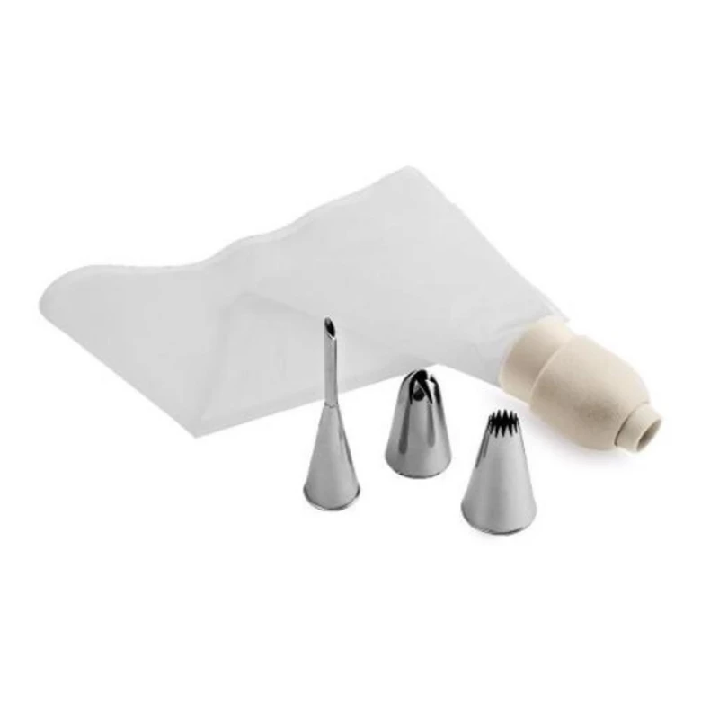 GP&ME Professional Piping Bag Set with 3 Stainless Steel Nozzles & Adaptor - GP&amp;ME