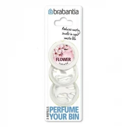 Brabantia Perfume Refill for Trash Bin , Starter Set Flower, Floral Freshness for 4–6 Weeks