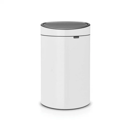 Brabantia Touch Bin Oval 40 Liter – White, Sleek Oval Design with Soft-Touch Opening Brabantia Touch Bin Oval 40 Liter – White, Sleek Oval Design with Soft-Touch Opening
