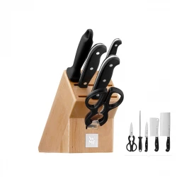 WMF Asia Knife Block Set , 6-Piece Professional Cutting Tools with Block