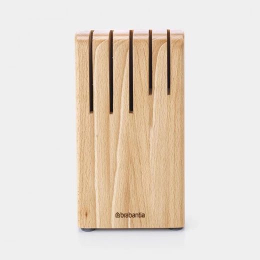 Brabantia Profile Wooden Knife Block , Durable & Organized Design in Sustainable Beech Wood Brabantia Profile Wooden Knife Block , Durable & Organized Design in Sustainable Beech Wood