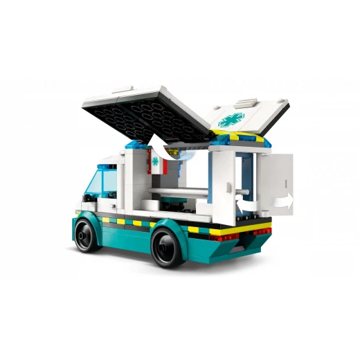 LEGO City Emergency Ambulance Vehicle Set – rescue building toy with paramedic minifigures and medical accessories - LEGO - Image 8