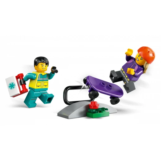 LEGO City Emergency Ambulance Vehicle Set – rescue building toy with paramedic minifigures and medical accessories - LEGO - Image 10
