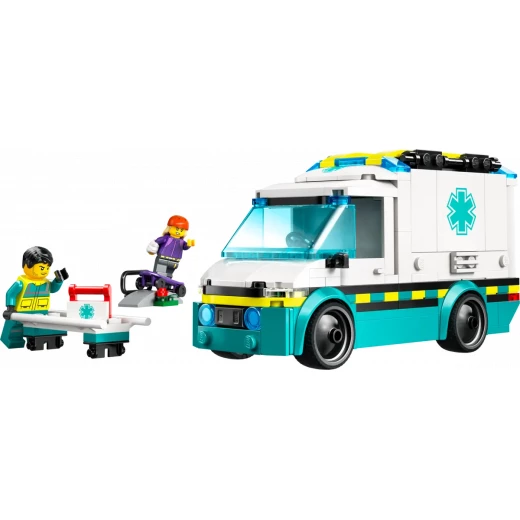 LEGO City Emergency Ambulance Vehicle Set – rescue building toy with paramedic minifigures and medical accessories - LEGO - Image 11