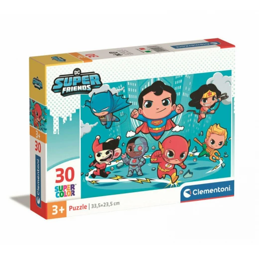 كليمنتوني – بازل "دي سي كومكس سوبرفريندز – سوبر كولور" – 30 قطعة – موديل 20277 – صناعة إيطالية كليمنتوني – بازل "دي سي كومكس سوبرفريندز – سوبر كولور" – 30 قطعة – موديل 20277 – صناعة إيطالية