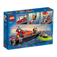 LEGO City Fire Rescue Boat 60373 Playset with Minifigures – Exciting Rescue Boat Toy for Kids
