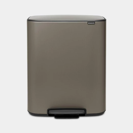 Brabantia Bo Pedal Bin 60 Liter Platinum – Soft Close and Easy Pedal Operation Brabantia Bo Pedal Bin 60 Liter Platinum – Soft Close and Easy Pedal Operation