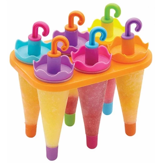 Kitchen Craft Umbrella Ice Lolly Mould Set – 6 Fun-Shaped Moulds for Homemade Popsicles Kitchen Craft Umbrella Ice Lolly Mould Set – 6 Fun-Shaped Moulds for Homemade Popsicles