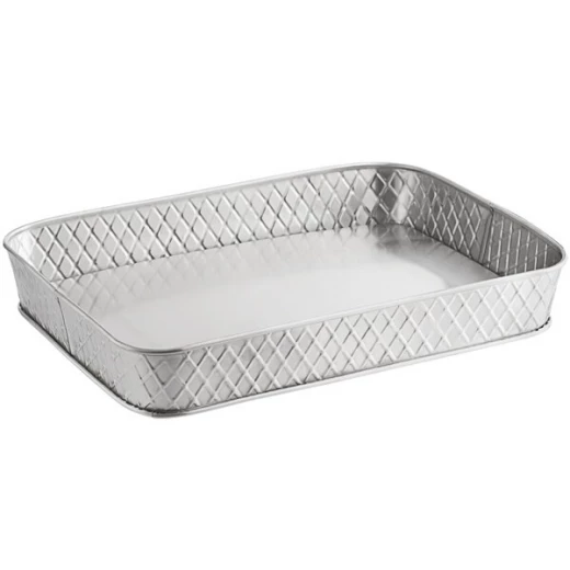 Table Craft LATTICE Rectangular Platter – Stainless Steel Serving Tray, 30x23cm Size, 4cm Height, Modern and Durable for Home & Event Serving Table Craft LATTICE Rectangular Platter – Stainless Steel Serving Tray, 30x23cm Size, 4cm Height, Modern and Durable for Home & Event Serving
