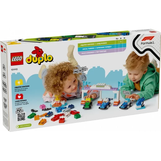 LEGO DUPLO F1 Race Car Team Set – Toddler Toy with Drivers for Creative, Educational Racing Fun - LEGO - Image 2
