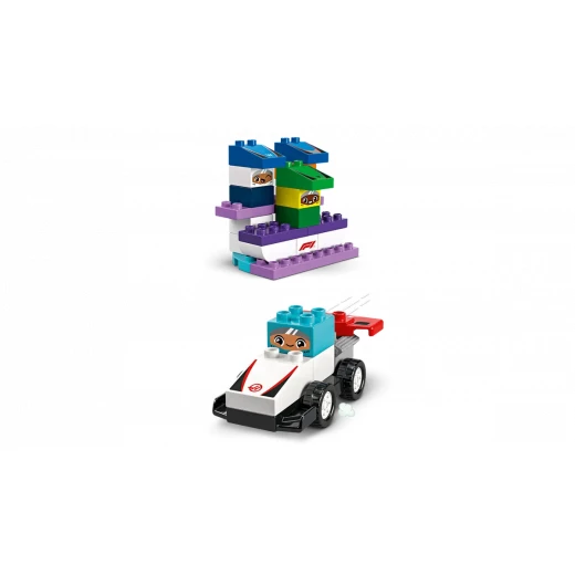 LEGO DUPLO F1 Race Car Team Set – Toddler Toy with Drivers for Creative, Educational Racing Fun - LEGO - Image 8